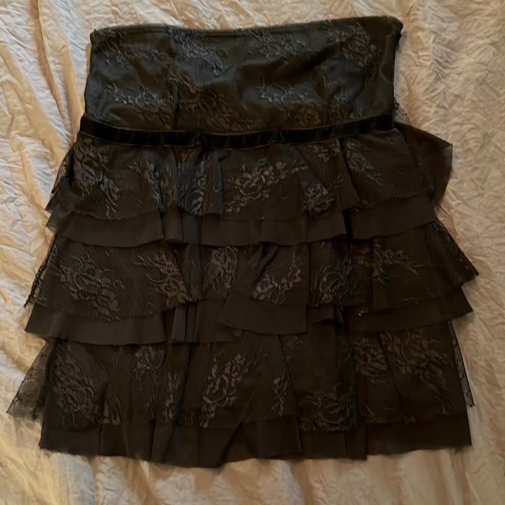 Black lace skirt